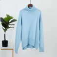 thumbnail image 2 of Yuyuzo Baggy Sweater for Women Long Sleeve High Neck Ribbed Knit Pullover Solid Color Fall Winter Sweater Tops, 2 of 3
