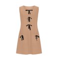 thumbnail image 4 of Ovzne Robes d'Été pour Femmes Robe Femme Robe d'Été Sans Manches Mini Décontractée à Nœud Col Ras du Cou Ample en Tricot Robe Débardeur avec Poches Robe d'Été Liquidation, 4 of 6
