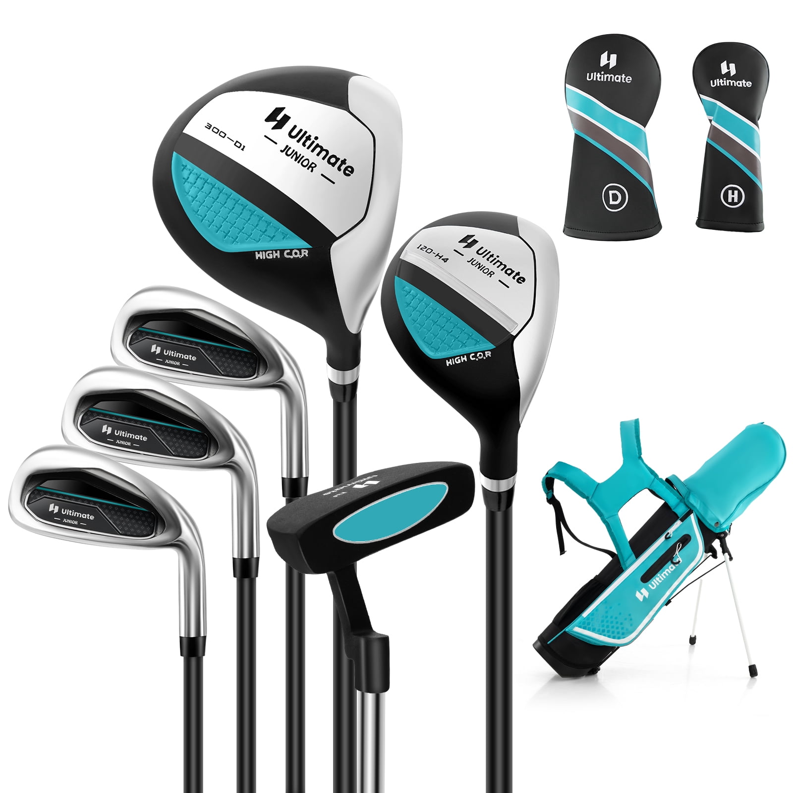 Ultimate Junior Complete Golf Club Set for Kids Age 11-13 Years Old Golf Practice Set Blue