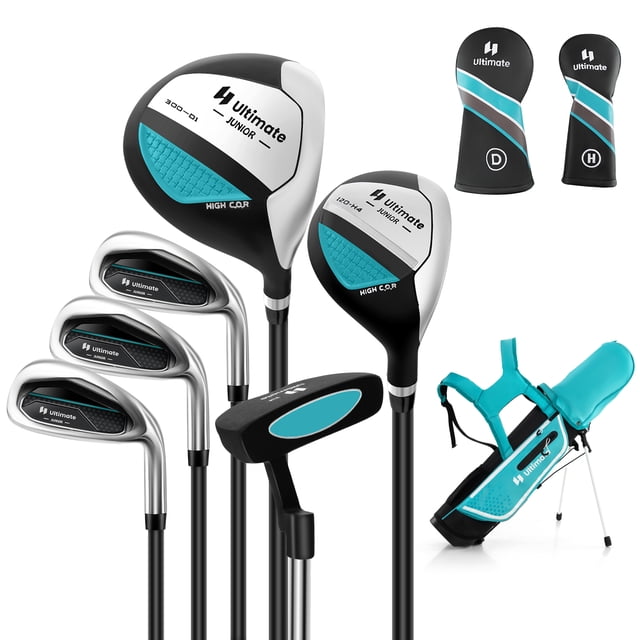 Ultimate Junior Complete Golf Club Set for Kids Age 11-13 Years Old Golf Practice Set Blue.