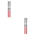 thumbnail image 1 of ZLight 2 Pieces Drum Brush Practicing Prop High-carbon Steel Firm Structure Cajon Stick Professional Instrument Supplies Sticks Red 2Set, 1 of 6