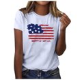 thumbnail image 2 of SMihono Hauts pour Femmes Été Décontracté Chic Femmes Décontracté Été Imprimé Manches Courtes Col Rond T-Shirt Ample Blouse Hauts T-Shirt Oversize pour Femmes 2023, 2 of 4