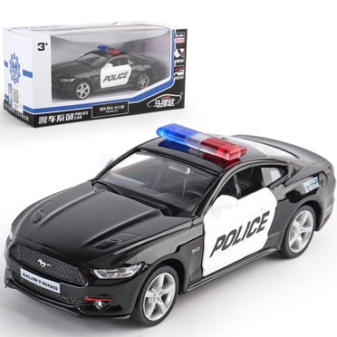 Amyove Garçons 1:36 Jouets de Voiture de Police Simulation Modèle de Voiture à 2 Portes à Rétrofriction Ornements pour Enfants Cadeaux Collection