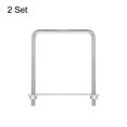 thumbnail image 3 of Unique Bargains Square U-Bolts 2 Sets 102mm Inner Width 140mm Length M8 304 Stainless Steel U Clamp Bolt, 3 of 5
