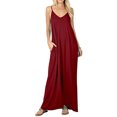 thumbnail image 1 of Robe Longue Maxi d'Été pour Femme Sans Manches à Bretelles, Style Bohème, Col en V, Caftan, Robe Soleil, 1 of 2