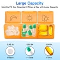 thumbnail image 2 of 32 Compartments Monthly Pill Organizer with Travel Case, 2 of 6