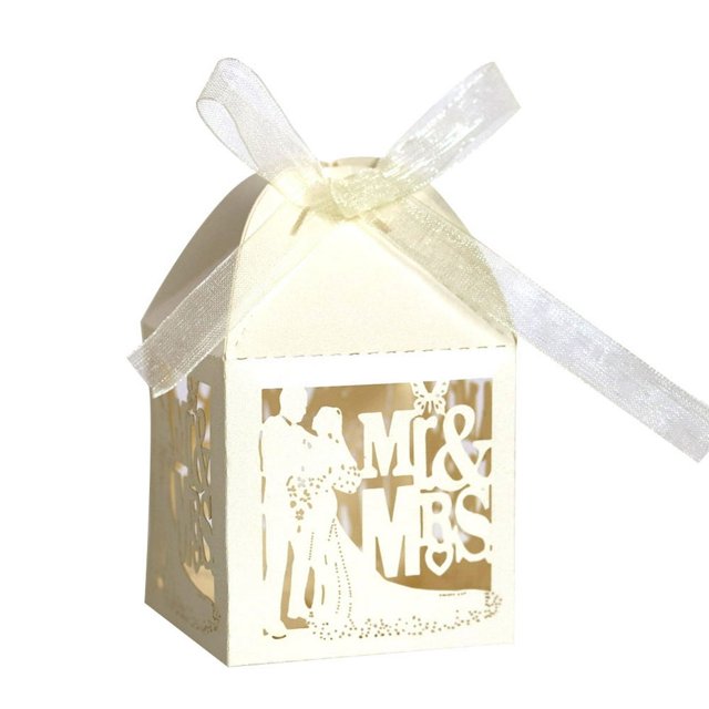 20Pcs Cutout Butterfly Candy Boxes Mr Mrs Wedding Party Favor Chocolate Case