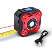 Harpily 2 In 1 Digital Tape Measure | 130Ft/40M Distance Meter Display On Backlit Lcd Screen with 16Ft/5M Autolock Measuring Tape | Ft/Inch/Fractions/M/Mm A Multi-Color
