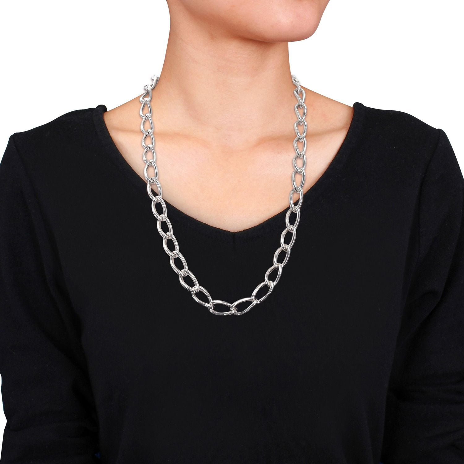Collier en chaîne à maillons de Miabella en argent sterling