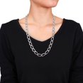 thumbnail image 2 of Miabella Sterling Silver Link Chain Necklace, 2 of 5