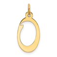 thumbnail image 3 of Diamond2Deal 14K Pendentif Charme Initiale Lettre O en Or Jaune pour Femmes, 3 of 6