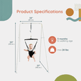 thumbnail image 4 of Jolly Jumper Classic with Portable Stand – Safari Black Saddle | Indoor & Outdoor Baby Exerciser | Foldable Frame, Spring Action, Posture Support, 4 of 7