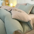 thumbnail image 1 of 4 Piece Bedding Set | Duvet Cover, Fitted Sheet & Pillowcases | Reversible Design for Student Dorm, Guest Room & Home | Soft Washed Polyester Microfiber | Twin, Full & Queen Sizes, 1 of 6