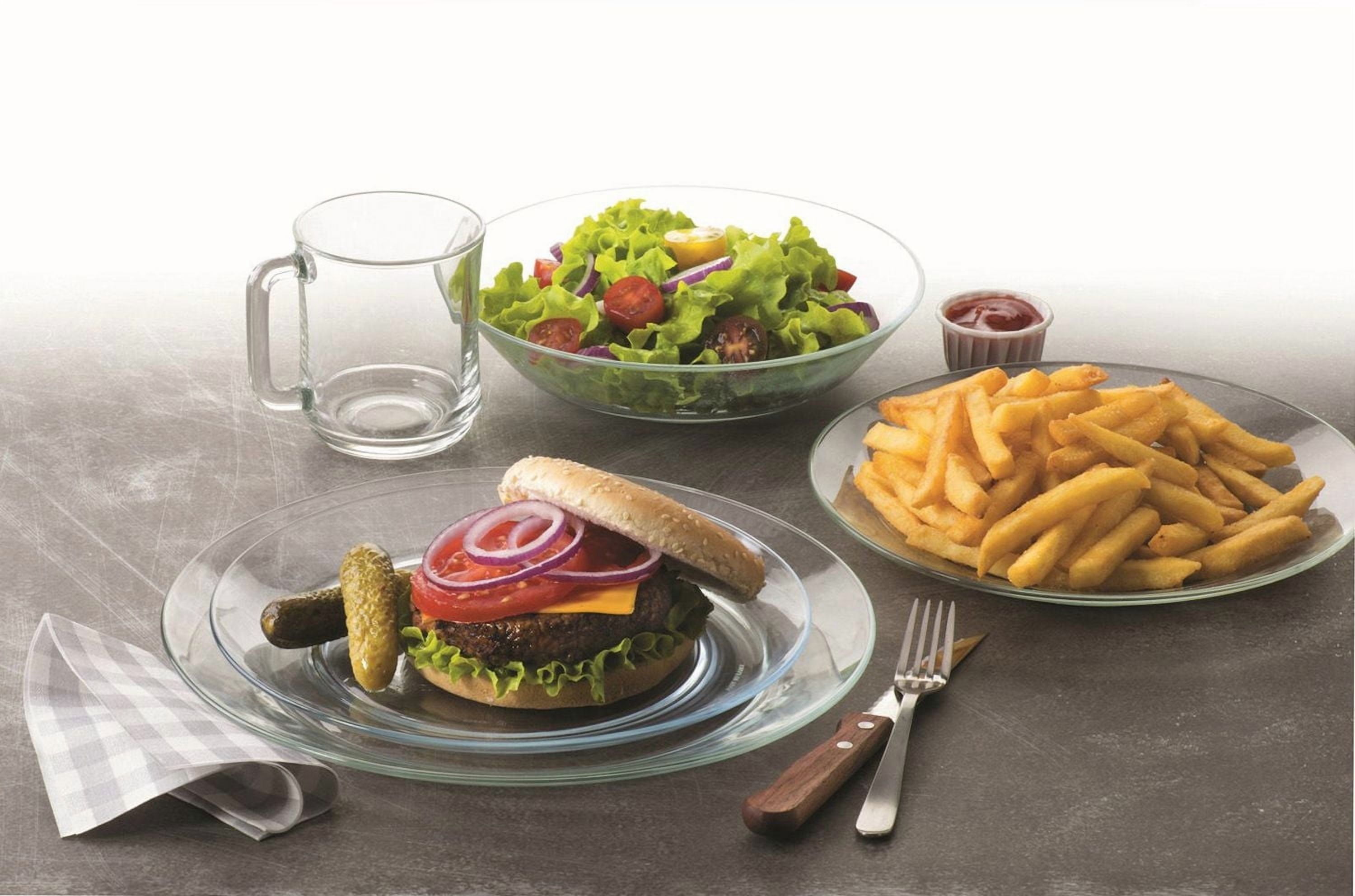 Duralex- Assiette à dessert Lys en verre transparent 19 cm - Ensemble de 6