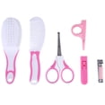 thumbnail image 3 of 6pcs Convenient Daily Baby Nail Clipper Scissors Hair Brush Comb Manicure Care Kit Pink, 3 of 11