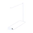 thumbnail image 1 of Milaget Countertop Jewelry Organizer Stand Standing Modern Iron Rack Holder Hanging 1 Row White, 1 of 3