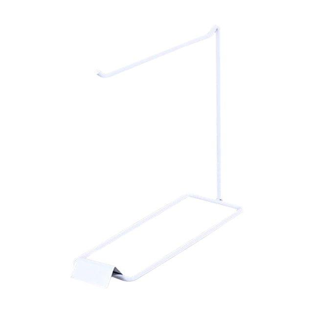 Milaget Countertop Jewelry Organizer Stand Standing Modern Iron Rack Holder Hanging 1 Row White