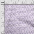 thumbnail image 2 of oneOone Tissu Polyester Spandex Violet Pastel Feuilles Matière de Robe Tissu Imprimé Tissu au Mètre 56 Pouces de Large, 2 of 4