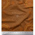 thumbnail image 1 of Soimoi Rayon Crepe Fabric Mandala Decorative Decor Fabric Printed Yard 46 Inch Wide, 1 of 3