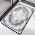 thumbnail image 2 of Timeless Gray Vintage Bathroom Runner Rug: Non-Slip, Soft & Machine Washable - 20x32 in Farmhouse Floral Mat - Perfect Addition for Sink, Shower, Bathtub, 2 of 5