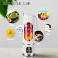 thumbnail image 3 of Digital Juicer Blender, Ltdreamof Digital Multimode Juicer Blender, Smart LED Display, Leak Proof Design, Rechargeable Portable Blenders, for Shakes, Smoothies,Fresh Juice (White), 3 of 9