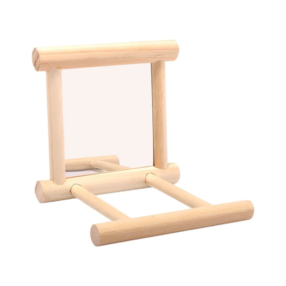 Natural Solid Wood Parrot Playstand Multi Function Climbing Gym Perch Toy for Conure Lovebird Small Parrot Cage Indoor Activity Center