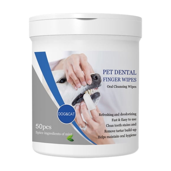 Riforla Pet Teeth Finger Wipes Dog Bad Breath Removing Yellow Cleaning Oral Care Finger Cots(5ml) Other Cleaning Supplies
