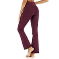 thumbnail image 4 of Womens Bootcut Yoga Pants with Pockets High Waist Workout Sports Gym Trousers, 4 of 6