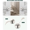 thumbnail image 4 of Satin Nickel Door Handle Interior Brushed Nickel Passage Door Lever for Hall and Closet Keyless Door Lock Set Reversible for Left Right Sided Doors Leverset Handleset, 4 of 7