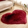 thumbnail image 2 of Wool Imitation Sheepskin Rugs Faux Fur Non Slip Bedroom Shaggy Carpet Mats, 2 of 7