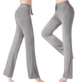 thumbnail image 1 of AherBiu Sweatpants for Womens High Waisted Drawstring Slim Fitted Casual Trousers Fall Solid Color Workrout Yoga Pants, 1 of 9