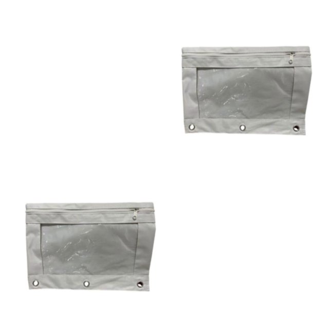Decodeary Durable Pouch For Organizing Documents In Office Portable Zippered Pouch White 2Set