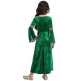 thumbnail image 2 of Robe de Princesse Médiévale pour Filles, Robe Maxi Vintage Renaissance, Robe de Bal, Tenue de Fête, Vert 16, 2 of 6
