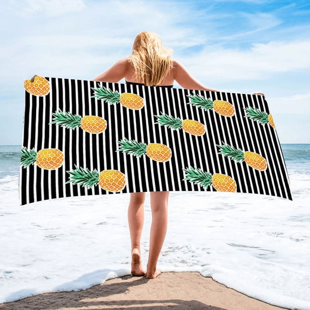 Clearance! Rectangular Beach Towel Fine Fiber Towel Beach Mat Bath Towel Shawl Water Absorbing Portable And Quick Drying All Season Universal Size Large Enough For Sale Items Liquidation Pallets #49