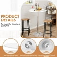 thumbnail image 4 of Homall Bistro Pub Table Round Bar Height Cocktail Table Metal Base MDF Top Obsidian Table with Black Leg 23.8-Inch Top, 39.5-Inch Height, White, 4 of 10