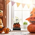 thumbnail image 3 of Mistaha Halloween Table Pumpkin Skull Wooden Decoration Halloween Party Table Centerpieces Table Topper, 3 of 8
