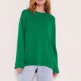 thumbnail image 4 of Yuyuzo Womens Sweater Long Sleeve Round Neck Pullover Knitted Tops Winter Fall Casual Loose Solid Color Sweaters, 4 of 6