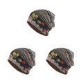 thumbnail image 3 of Maytalsory Bonnet Ethnique Style Hijab Imprimé Floral Coloré Turban Réglable Protection des Oreilles Accessoires de Style Bonnet Noir Floral 3Set, 3 of 6
