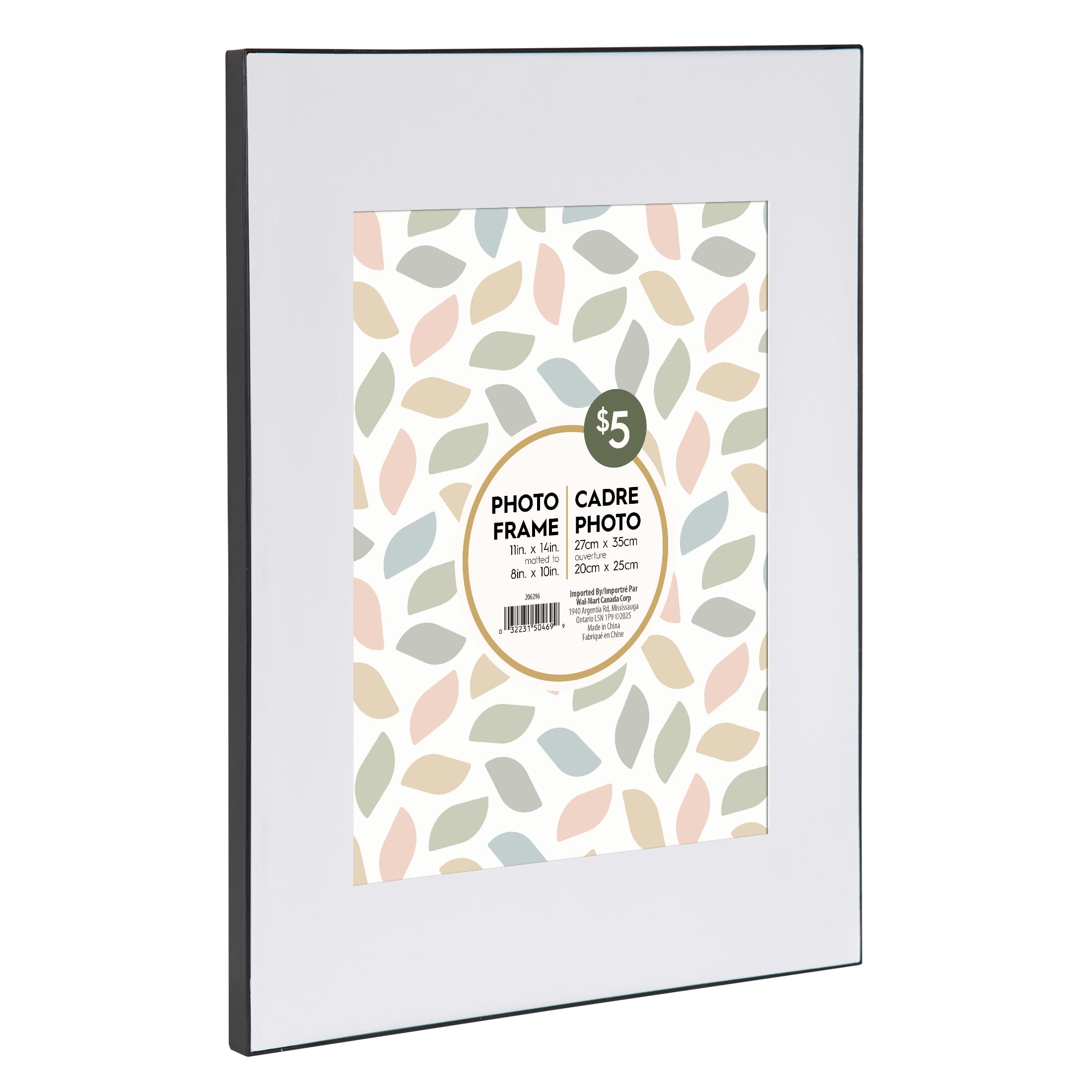 Cadre photo noir Slimline de DesignOvation 27,94x35,56 cm/20,32 x 25,4cm