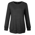 thumbnail image 4 of Pxiakgy T-Shirts pour Femmes T-Shirts Décontractés Col Rond Manches Courtes Longues Chemise Douce Ample Noir + 4TG, 4 of 4