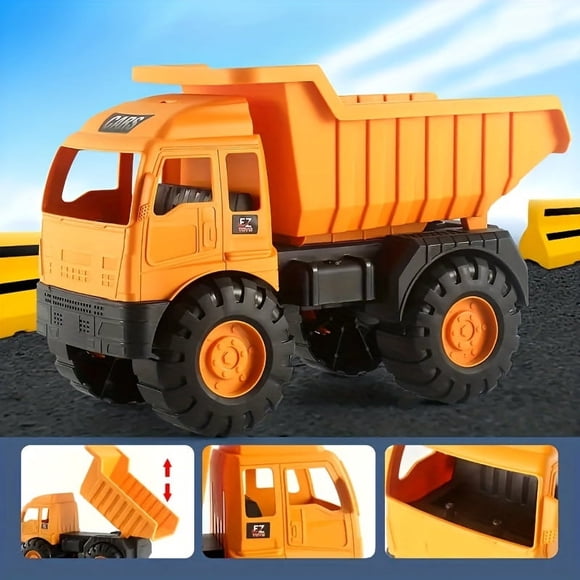 KEINXS Excavatrice Jouet Voiture Grande Voiture d'Ingénierie Ensemble Benne Camion-Citerne Mélange Excavatrice Grue Cadeau d'Halloween