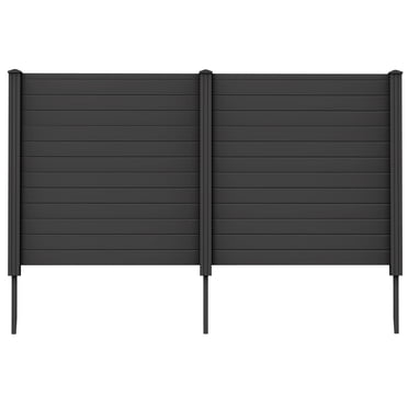 Patiojoy PP Privacy Fence Screen 48" H x 48" W 4 Panels No-Dig Air Conditioner Trash Can Pool Equipment Enclosure Black