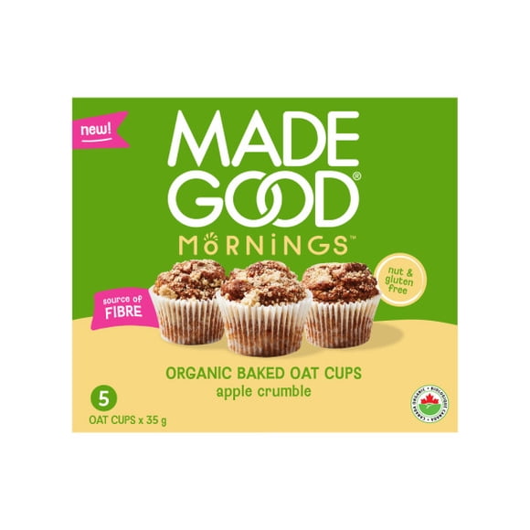 MadeGood Baked Oat Cups – Apple Crumble 5 Cups