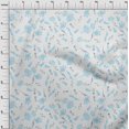 thumbnail image 3 of oneOone Cotton Silk Sky Blue Fabric Leaves & Flower Craft Projects Decor Fabric Printed By The Yard 42 Inch Wide, 3 of 4