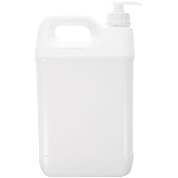 FRCOLOR Pump Bottle White HDPE Pump Bottle with Extra Long Tube for Storage Use 5L,12.6"X6.69"X4.72"