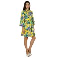 thumbnail image 4 of Bimba Women Printed Short Cotton Robe Bride Bridesmaid Getting Ready Coverup, 4 of 6