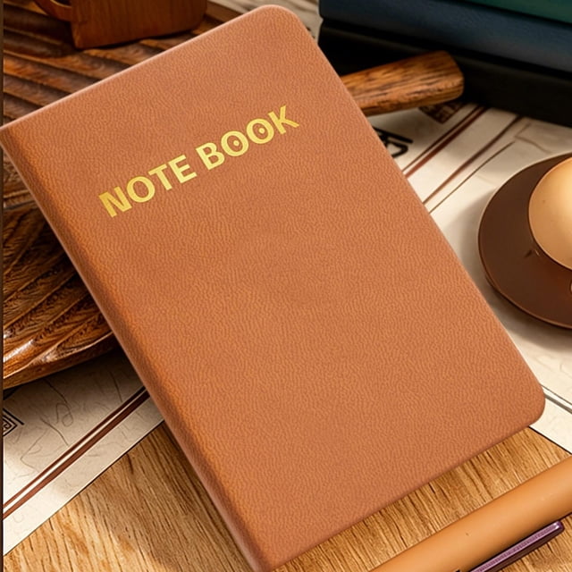 Fwttom Paper Notebook, A7 Pocket Notebook Compact Portable Notebook Thick Leather Journal Small Mini Concise Notebook