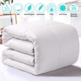 thumbnail image 3 of Métriques de Coton Lin 600 Fils 1 Pce Couette Alternative au Duvet, Blanc, 500 G/m2, 3 of 6
