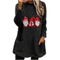 thumbnail image 2 of TIMIFIS Chandails de Noël pour Femmes Décontractés Mignons avec Imprimé du Père Noël, Col Rond, Chandails à Enfiler d'Hiver à Manches Longues avec Poche, Cadeaux de Noël, 2 of 4
