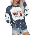 thumbnail image 2 of EGNMCR Chandail de Noël Mode Décontractée pour Femmes Manches Longues Imprimé de Noël Col Rond Couverture chandail, 2 of 6